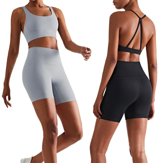 Байкерские шорты для женщин, без переднего шва, с высокой талией, с контролем живота, для тренировок, йоги, бега, фитнеса, спортивные шорты